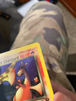 *Swirl Pokemon Dark Charizard Holo Rare TCG Unlimited Card 4/82 Team Rocket - Image 5