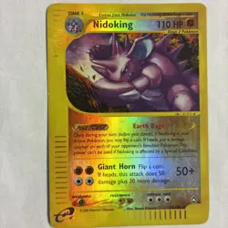 Nidoking 24/147 Reverse Holo Aquapolis LP Card Pokemon TCG - Image 1