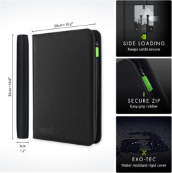 Vault X 9 Pocket Trading Card Zip Binder, 360 Cards, Premium Exo-Tec Album Mater - Image 2
