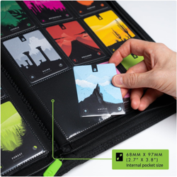 Vault X 9 Pocket Trading Card Zip Binder, 360 Cards, Premium Exo-Tec Album Mater - Image 4