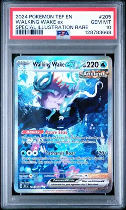 Walking Wake EX 205/162 Temporal Forces 2024 Pokemon Card PSA 10 Gem Mint SIR - Image 1