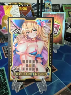 YuGiOh DARK MAGICIAN GIRL Sexy Anime Field Center Card with Holographic Sleeve - Image 1