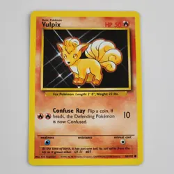 Pokemon Vulpix 68/102 Base Set Unlimited Vintage WOTC Card NM 1999 Basic TCG - Image 1