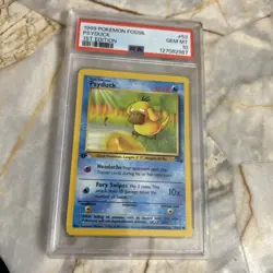 1999 Pokemon Psyduck 1st Edition Fossil Card PSA10 - Image 2
