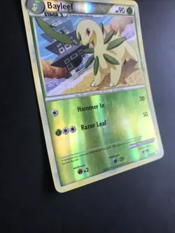 Pokemon Cards HGSS Bayleef 35/123 Reverse Holo Excellent Condition - Image 3