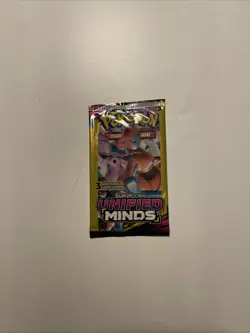 1X Pokemon Sun and Moon Unified Minds 3 Card Booster Pack - Image 1