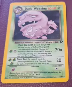 Dark Weezing 14/82 Holo Team Rocket Unlimited Pokemon Card - Image 1