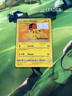 Ash's Pikachu SM110 Stamp Promo Card Regular Pokemon TCG - Image 1