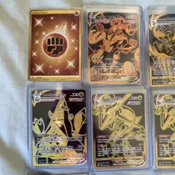 Pokemon Gold Card Lot 10+ (TG, Energy, V, VMAX) GOLD RAYQUAZA X2 - Image 2