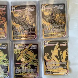Pokemon Gold Card Lot 10+ (TG, Energy, V, VMAX) GOLD RAYQUAZA X2 - Image 3