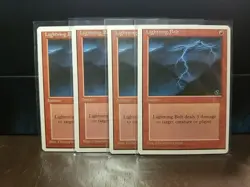 LIGHTNING BOLT x1 mtg LP-NM 4th Edition 1 Common UNPLAYED - Image 1