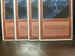 LIGHTNING BOLT x1 mtg LP-NM 4th Edition 1 Common UNPLAYED - Image 3