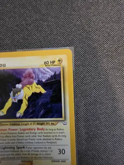 Pokemon Vintage Non Holo Rare Raikou Neo Revelation 22/64 WotC - Image 3