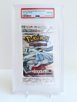 2000 Pokemon Neo Genesis - 1st Edition PSA 8 Booster Pack Sealed - Lugia - Image 1