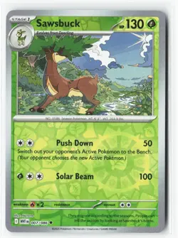 Sawsbuck 2025 Pokemon White Flare Reverse Holofoil #7 - Image 1