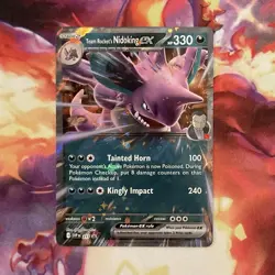 Pokemon TCG Team Rocket's Nidoking ex 217 Scarlet & Violet Promo Card NM - Image 1