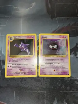 Haunter 1999 & Gastly 1999-2000 Base Set Pokemon Vintage LP - Image 1