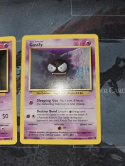 Haunter 1999 & Gastly 1999-2000 Base Set Pokemon Vintage LP - Image 2