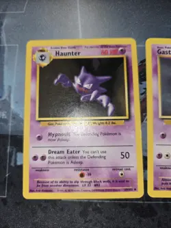Haunter 1999 & Gastly 1999-2000 Base Set Pokemon Vintage LP - Image 3