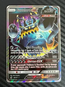Pokemon TCG Guzzlord GX 63/111 SM Crimson Invasion Ultra Rare DMG - Image 1