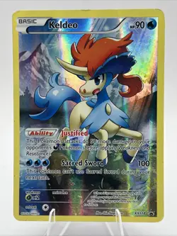 Pokemon Keldeo XY118 Black Star Promo Mythical Collection Full Art Holo 2016 MP - Image 1