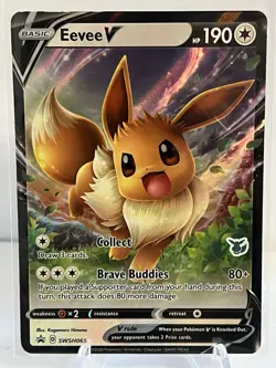 Eevee V SWSH065 Pokemon Sword & Shield Black Star Promo - Image 1
