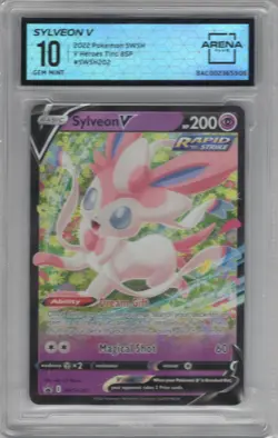 2022 POKEMON SWSH SYLVEON V HEROES TIN BSP #SWSH202 ARENA CLUB 10 GEM MINT - Image 1