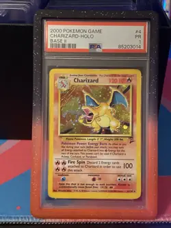 Charizard 4/130 Holo Rare PSA 1, 2000 Pokemon Base Set 2 - Image 1