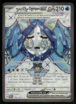 Wellspring Mask Ogerpon ex - 194/167 Ultra Rare Holo NM Pokemon SV06: Twilight M - Image 1