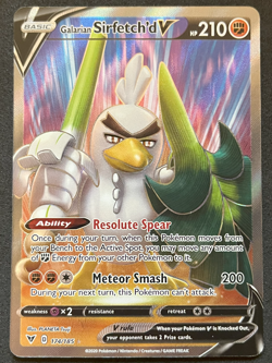 Galarian Sirfetch'd V Pokemon Vivid Voltage 174/185 Full Art Ultra Rare NM - Image 1
