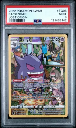 2022 POKEMON SWORD & SHIELD LOST ORIGIN #TG06 FULL ART/GENGAR PSA 9 - Image 1
