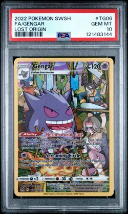 2022 POKEMON SWORD & SHIELD LOST ORIGIN #TG06 FULL ART/GENGAR PSA 10 - Image 1