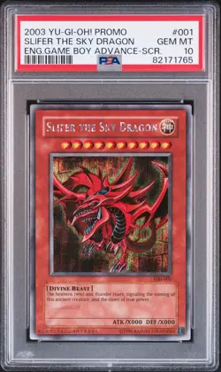 Yugioh Slifer The Sky Dragon Secret Rare GBI-001 PSA 10 Gem Mint - Image 1
