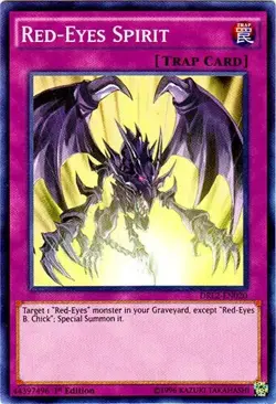Red-Eyes Spirit DRL2-EN020 1st Super Rare Light Play Yu-Gi-Oh! DNA GAMES - Image 1