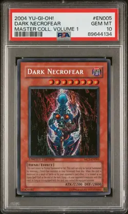 Yu-Gi-Oh 2004 Dark Necrofear PSA 10 GEM MINT MC1-EN005 Limited Ed Secret Rare - Image 1