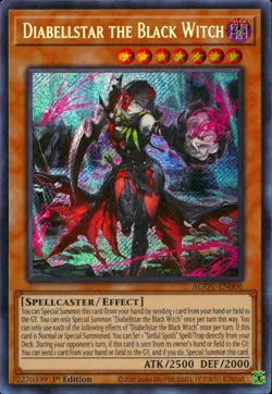 Yugioh Diabellstar The Black Witch AGOV-EN006 Secret Rare 1st Ed - Image 3