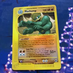 Pokemon TCG Machamp Reverse Holo Rare Card 16/165 Expedition Base Set - Image 1