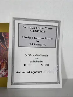 MTG CHRONICLES Palladia-Mors /250 Limited EDWARD BEARD, JR Pre Card Print RARE - Image 2
