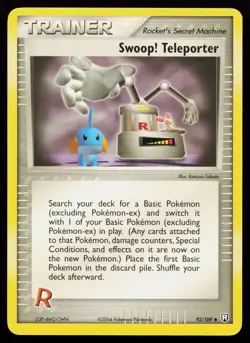 Swoop! Teleporter 92/109 Uncommon Team Rocket Returns Pokemon Card - Image 1