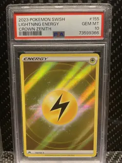 PSA 10 LIGHTNING ENERGY Pokemon Card SWSH155 PSA 10 GEM MT RARE LOW POP 10 CARD - Image 1