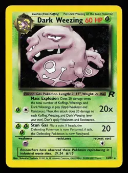 Dark Weezing 14/82 Holo Rare Team Rocket Pokemon Card - Image 1