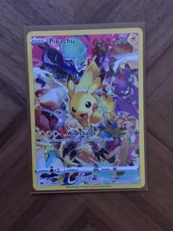 Pokemon Pikachu TCG Full Art Secret Rare Holo Card 160/159 Crown Zenith - Image 1