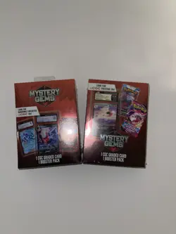 (LOT OF 2) 2025 Pokemon Mystery Gems 1 CGC Graded Card & 1 Booster Pack Each NEW - Image 1