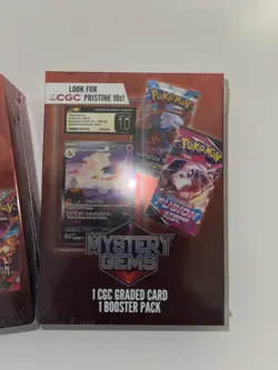 (LOT OF 2) 2025 Pokemon Mystery Gems 1 CGC Graded Card & 1 Booster Pack Each NEW - Image 2