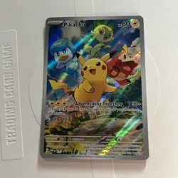 Pokemon Card TCG - Pikachu 027 Scarlet & Violet Black Star Promo Near Mint - Image 1