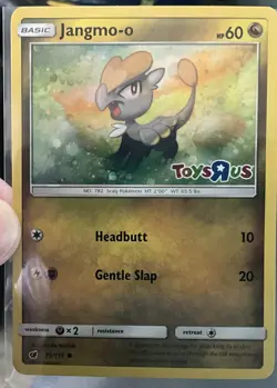 Jangmo-o 75/111 Toys R Us Promo Stamped Holo Rare Pokemon Card 2017 NM/LP - Image 1