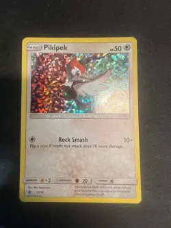 Pikipek McDonalds Promo 11/12 Heavy Play Pokemon Trading Card Game - Image 1