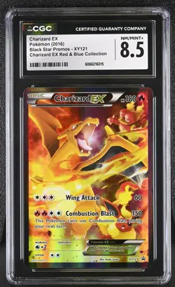 CGC 8.5 Charizard EX 2016 Black Star Promos XY121 Holo Pokemon Card - Image 1