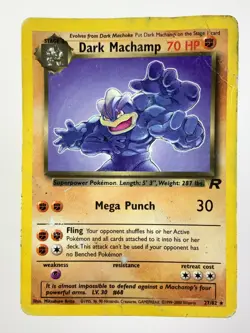 2000 Dark Machamp Non Holo WOTC Pokemon 1st Edition Rocket 20/82 Rare Card DD682 - Image 1