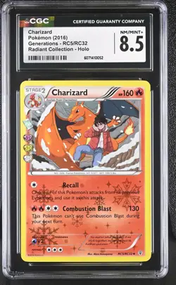 CGC 8.5 Charizard 2016 Generations RC5/RC32 Radiant Collection Holo Pokemon Card - Image 1